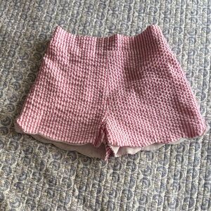 Girls Pink Gingham Shorts